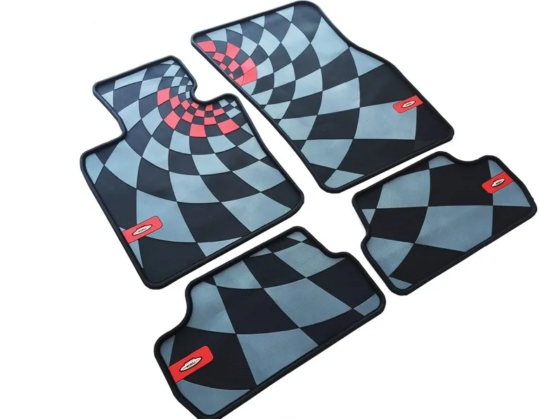 Brand New Floor Mat High Quality Rubber material JCW Style UV Protected Mini Cooper Car Accessories F56(4PCS/SET)