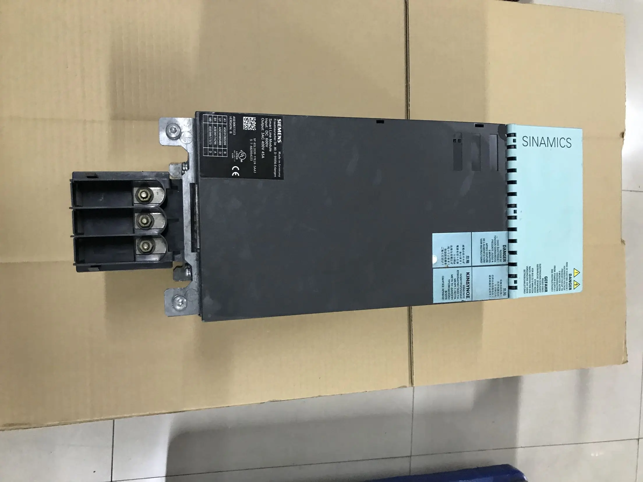 6SL3120-1TE24-5AA3 Single servo power drive  used  full tesed