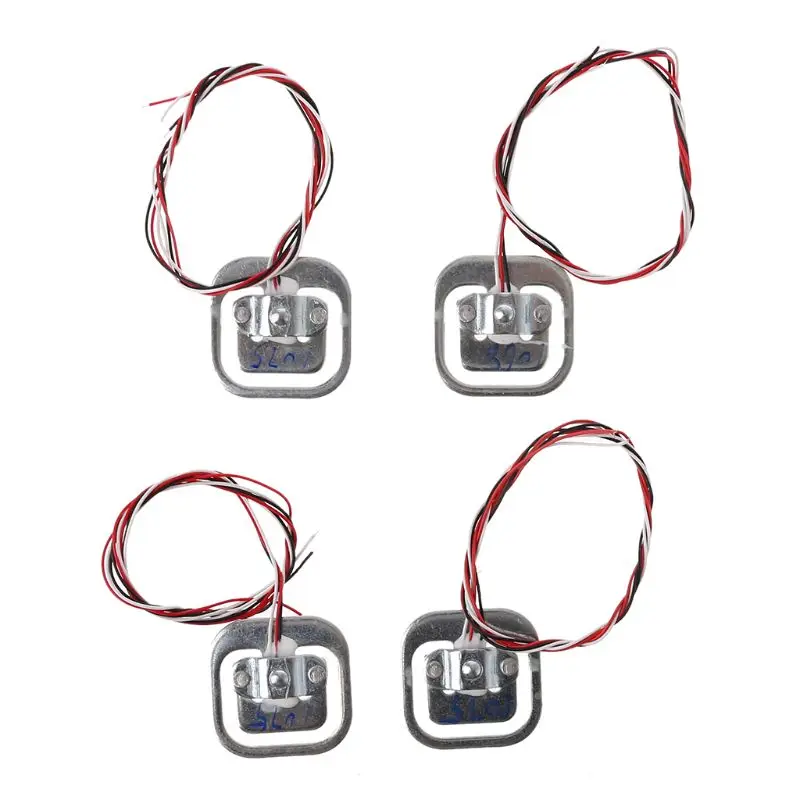 4pcs 50kg Human Scale Load Cells & HX711 AD Module Resistance Strain Weight Measurement Tools