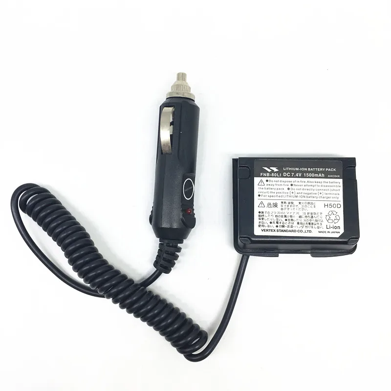 Eliminator Charger Mobil Masukan DC12V Menggantikan FNB-80LI untuk Yaesu VX7R VX-5 VX-5R VX-6R VX-6E VXA-700 VXA-7 Dll Walkie Talkie