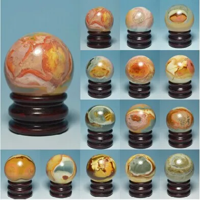 75mm NATURAL Polychrome OCEAN JASPER  Sphere  Crystal  Rock Healing