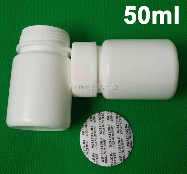 

(100pcs/lot) 50ml/50g HDPE Bottle, Powder Bottle,Capsule Bottle,Plastic Bottle with Scew Cap & Pressure Sensitive Pad