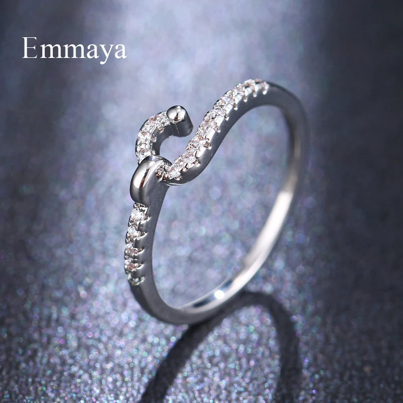 Emmaya New Design Hook Appearance Promise Bridal Wedding Girls With Cubic Zircon Ring Engagement Exquisite Choice