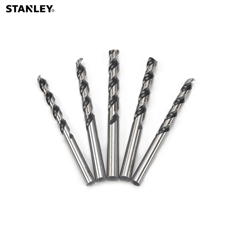 Stanley-brocas en espiral multiusos, broca helicoidal HSS para hormigón, metal, vidrio y plástico, 4, 4,2, 4,5, 5, 5,2, 5,5, 6, 6,5, 6,8, 7, 7,5, 8 mm