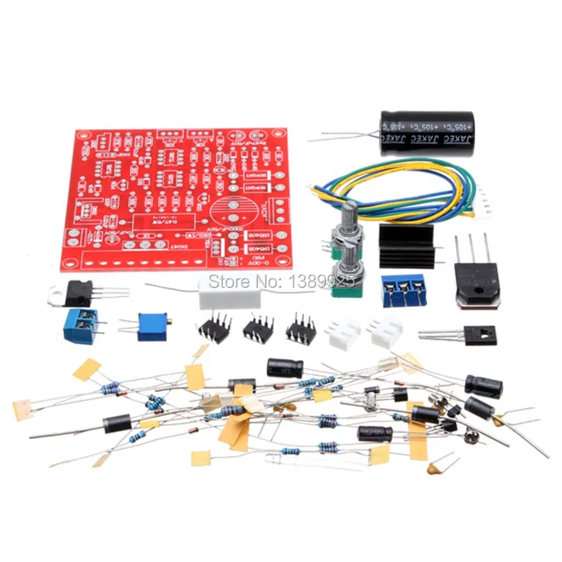 3in1 0-30V 2mA-3A DC Regulated Power Supply DIY Kit + Radiator Aluminum Heatsink+Cooling Fan