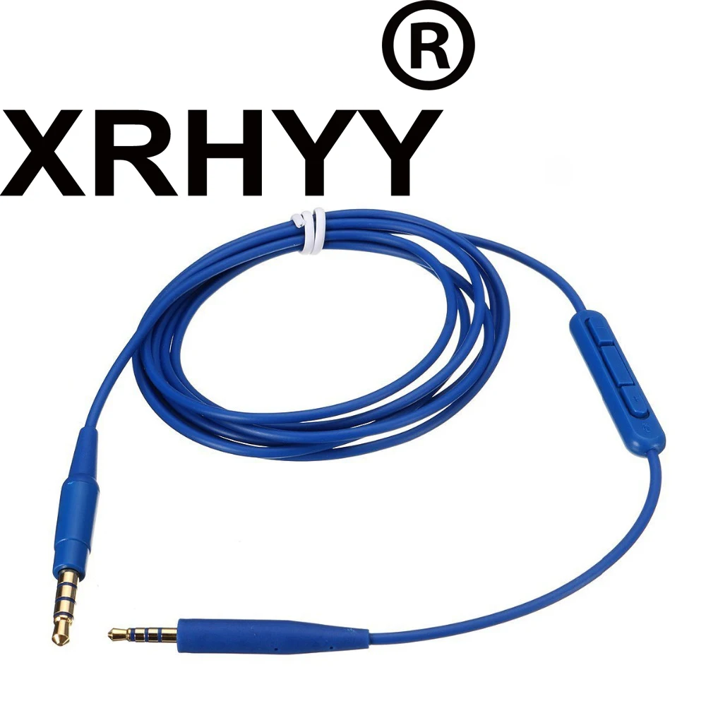 XRHYY Replacement Headphone Audio Cable Cord Line for Bose SoundTrue Soundlink QC25 QC35 OE2 Headphones (Blue MIC)