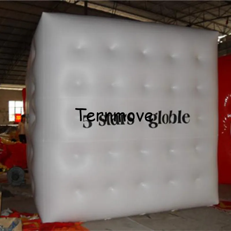 

Inflatable cube advertising helium balloon with 4 sides printing Helium promotion pvc fly Square Cube Balloon for event party