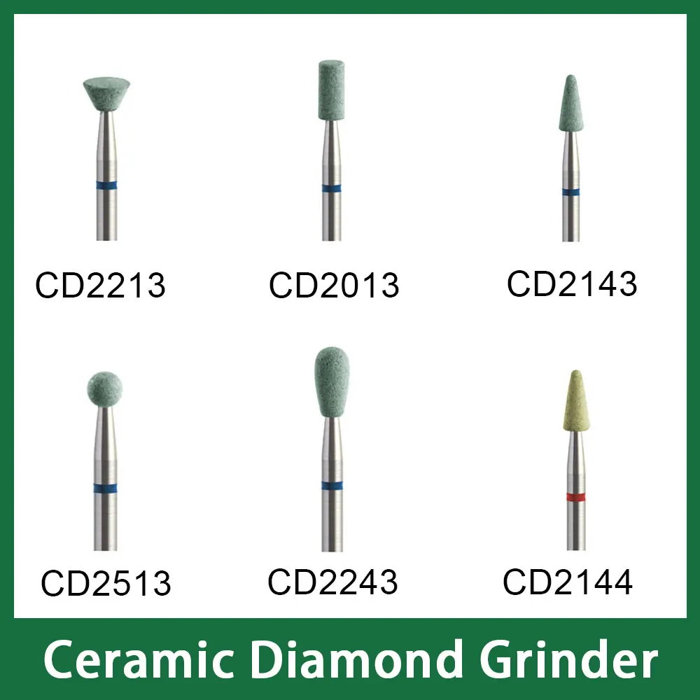 2pcs/lot Dental Lab Zirconia Diamond Grinder Without Water Cooling for Better Cutting Performance