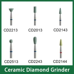 2pcs/lot Dental Lab Zirconia Diamond Grinder Without Water Cooling for Better Cutting Performance