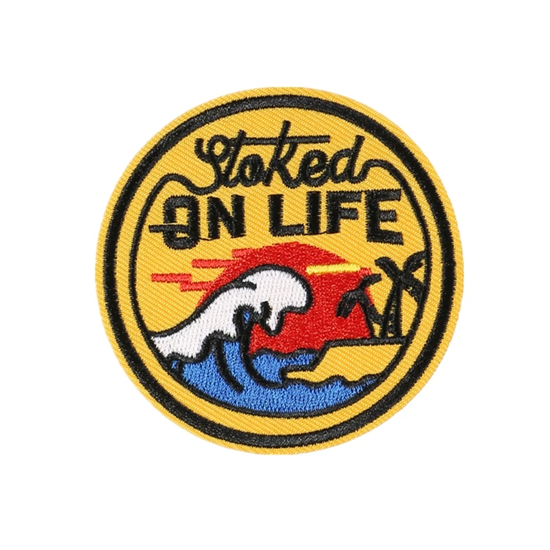 Custom Embroidered Patch for Surfer Hiking and Camping, Iron or Sew On, Custom Embroidery Patch, Any Design, Any Quality