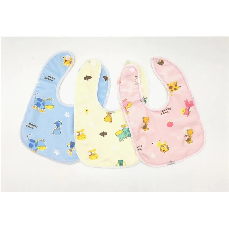 1pc Baby Bibs Bandana Waterproof 100% cotton Free delivery of disposable products towel cartoon Boys Girls accessories clothing