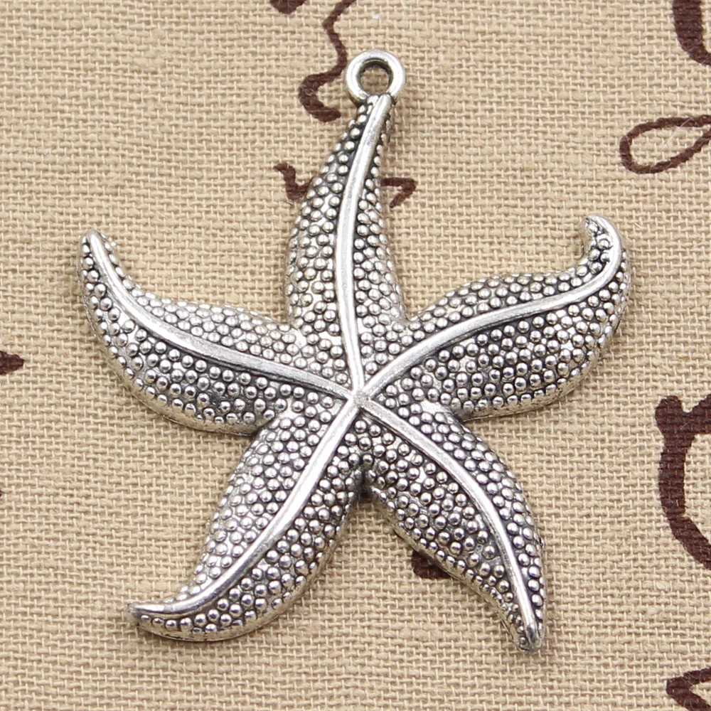 

2pcs Charms Starfish 50x43mm Antique Making Pendant fit,Vintage Tibetan Bronze Silver color,DIY Handmade Jewelry