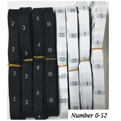 Roll Cheap Plain Weave Garment Labels Number Size 0-56 Fit for Suits Bags Sew Tags