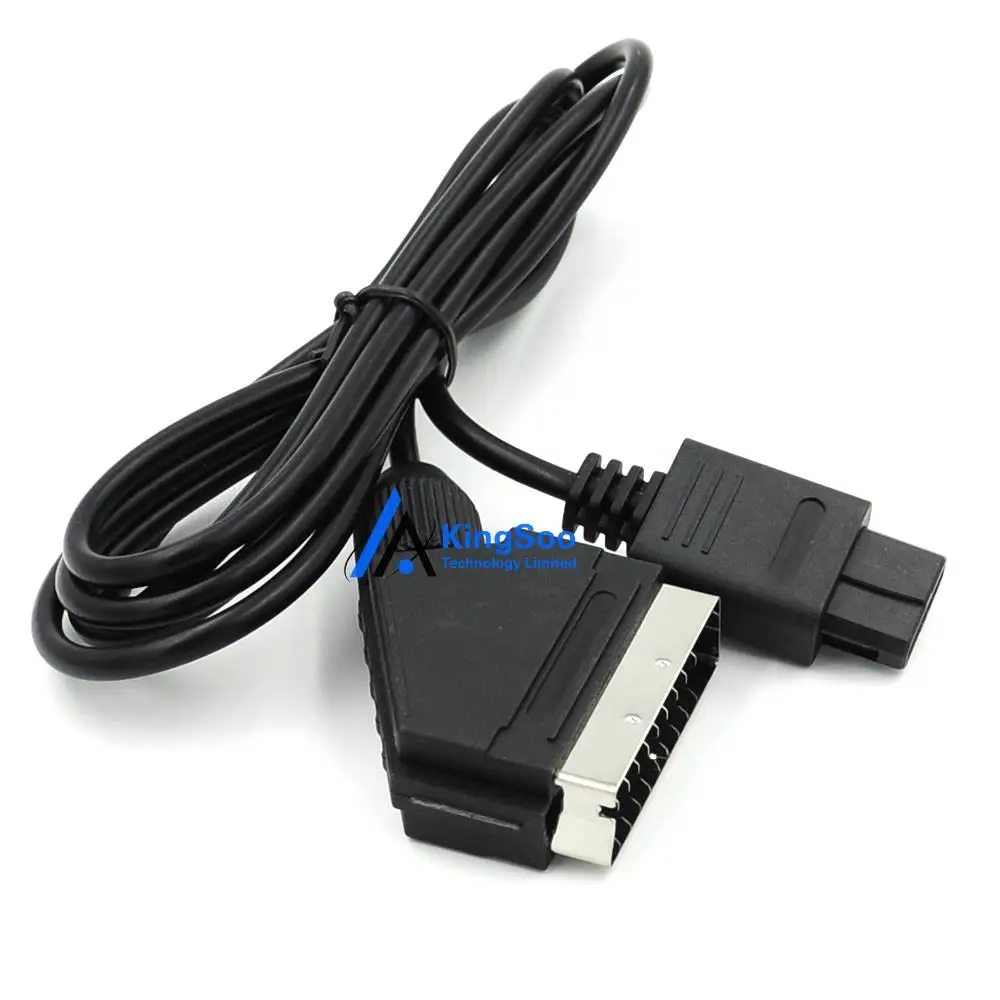 1.8M AV TV video game scart RGB cable for Nintendo 64 SNES Gamecube console PAL