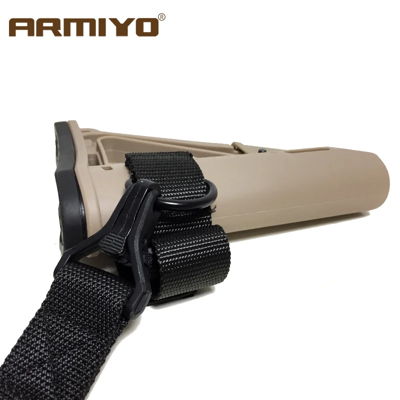 Armiyo Tactical Stock Strapping Belt Gun Butt Stock Sling Adapter Strap Hunting Accessories Black Tan Green CP ACU