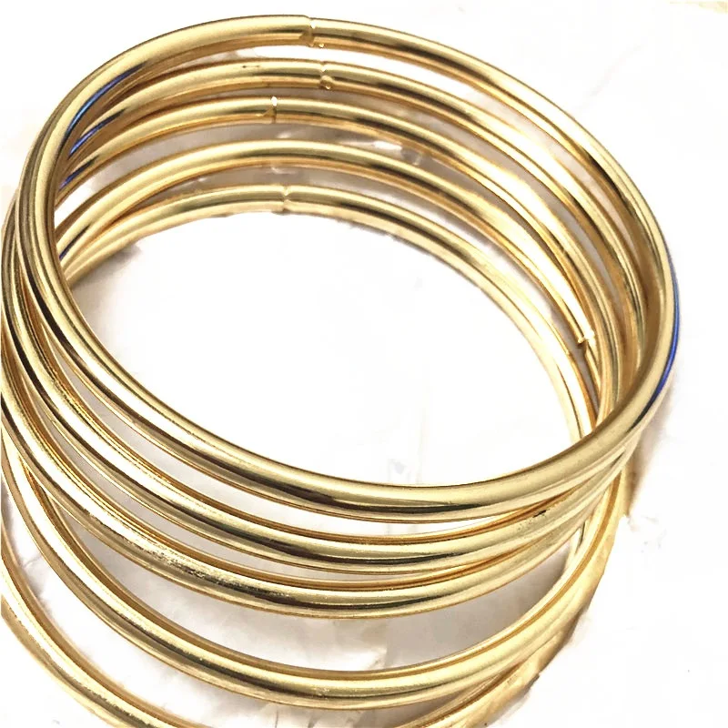 25pcs/lot Large Round O Ring 90mm GOLD Plated 5mm thickness Backpack Harness Ring DIY handmade Bag Parts hardware Accessories