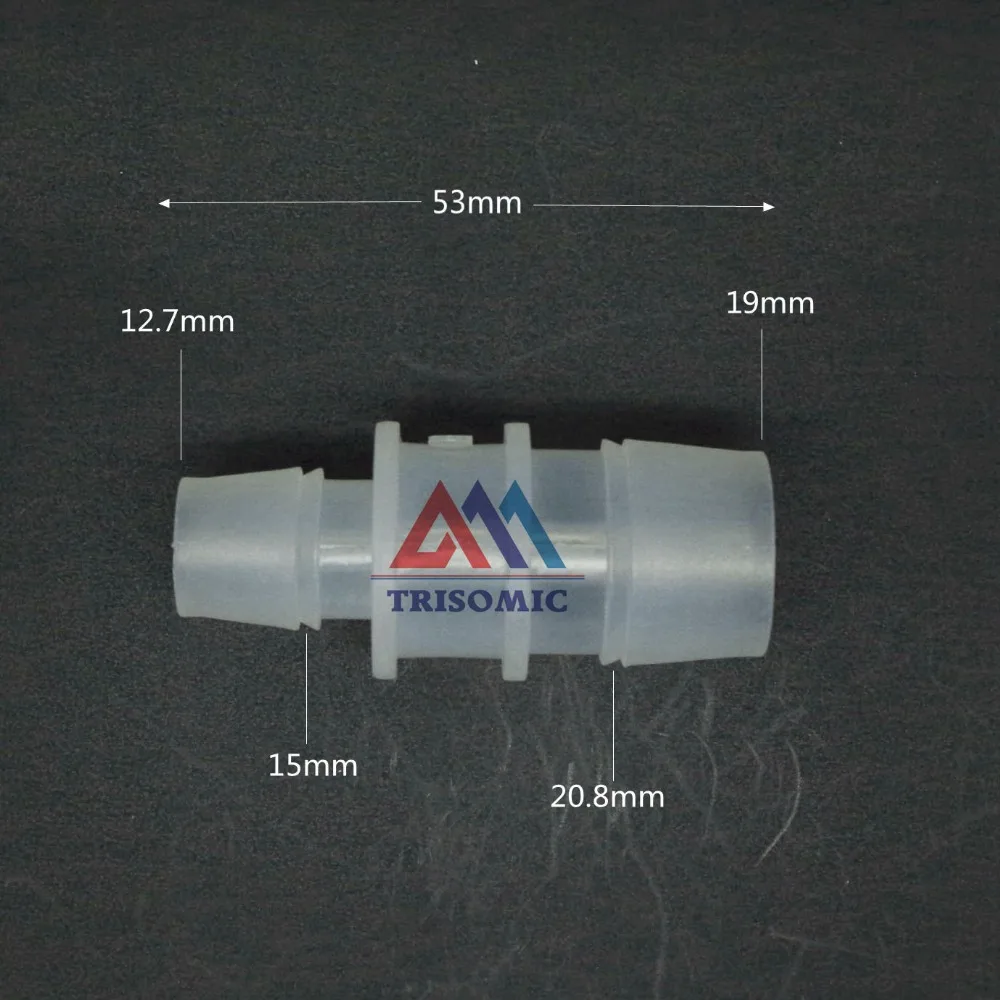 

12.7mm*19mm Straight Reducing Connector Plastic Fitting Barbed Reducing Connector