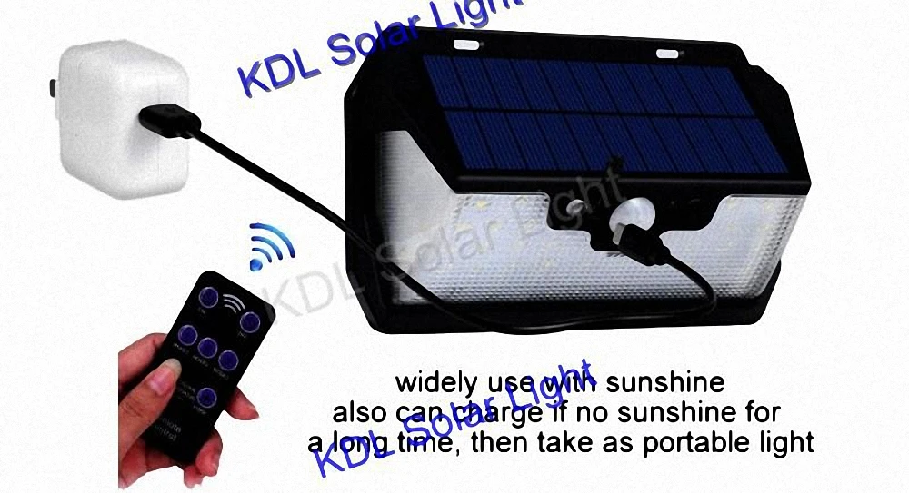 55 LED 900lm Solar Light remote control radar smart  3 side lighting Waterproof ip65  Lig IP  camp street wall lamp yard ca