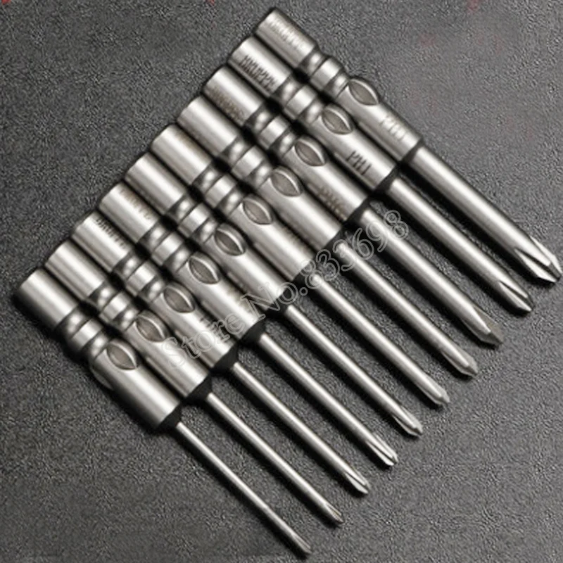 10 Pcs Magnetico Phillips Croce PH2 del Bit di Cacciavite S2 800 4 MILLIMETRI Shank Cacciavite Elettrico Strumento di Potere 60 millimetri lunghezza