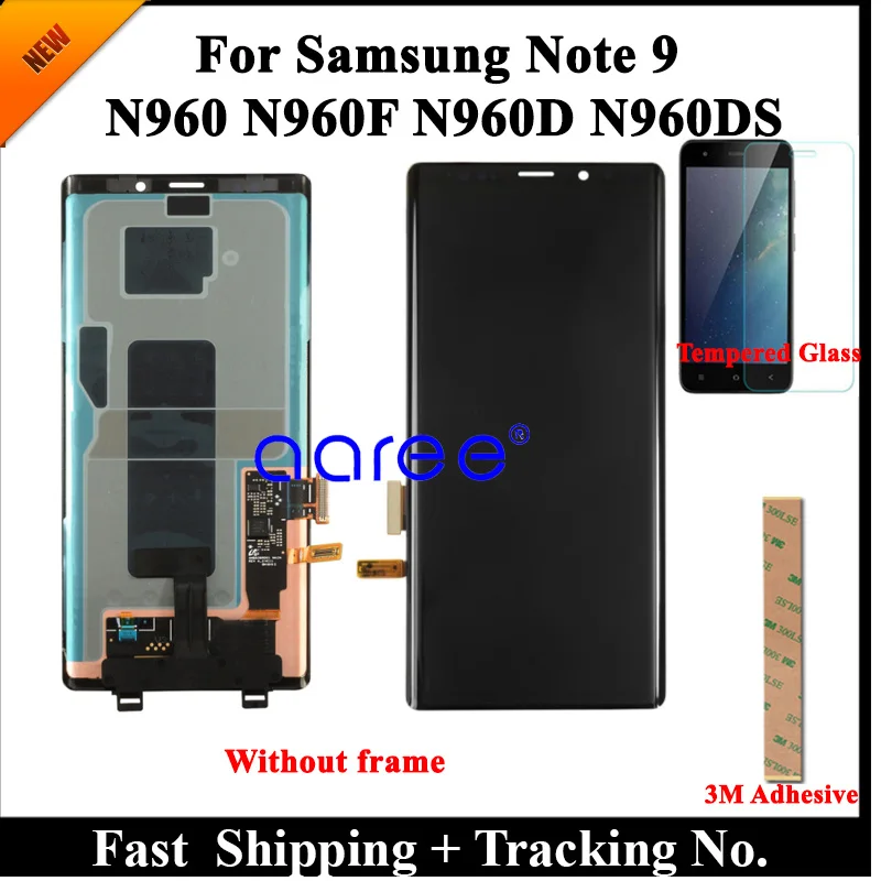 100% Super AMOLED LCD For Samsung Note 9 LCD N960F LCD For Samsung Note 9 N960F LCD Screen Touch Digitizer Assembly