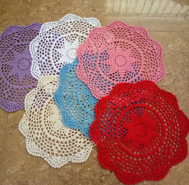 New Design Lace Cotton Crochet tablecloth coffee Table mat round tea Table Cover dining Christmas wedding catering decoration