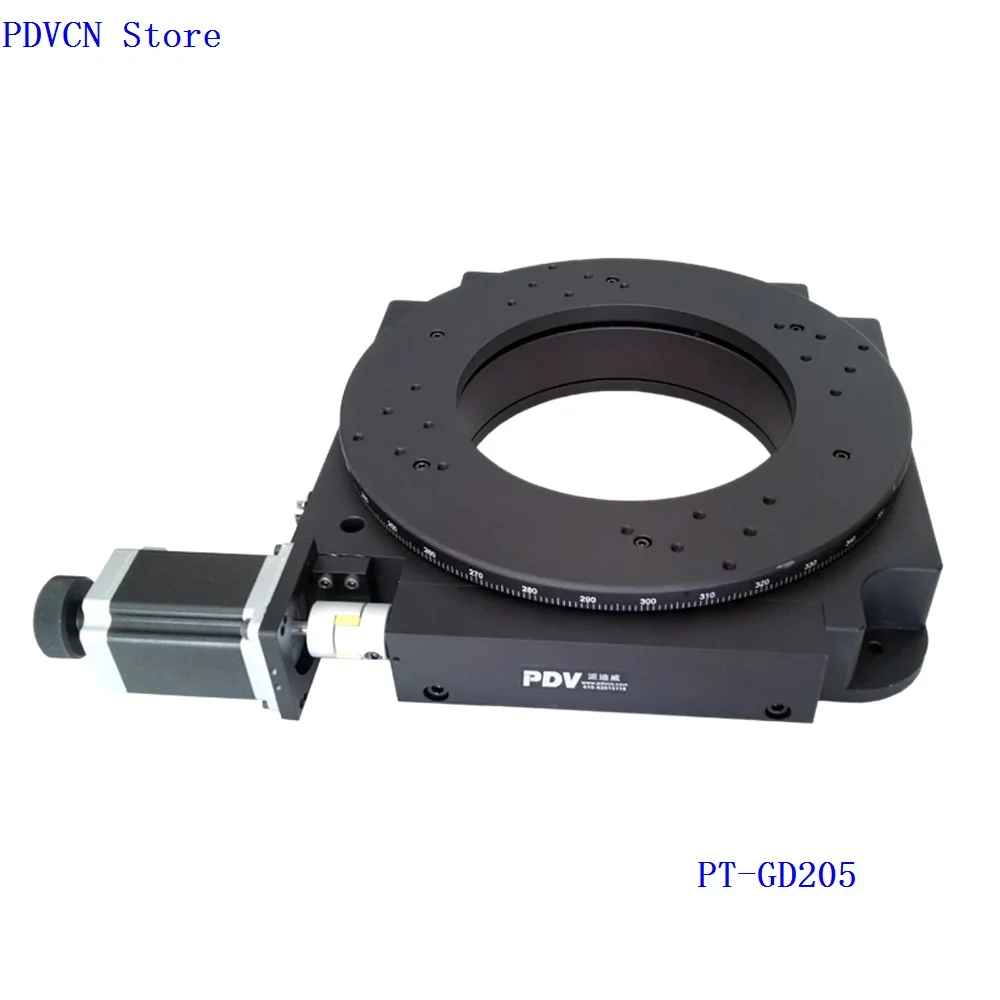 PT-GD205 Motorized Rotation Stage, Electric Rotating Machine, Electric Optical Rotating Platform,precision rotary desk