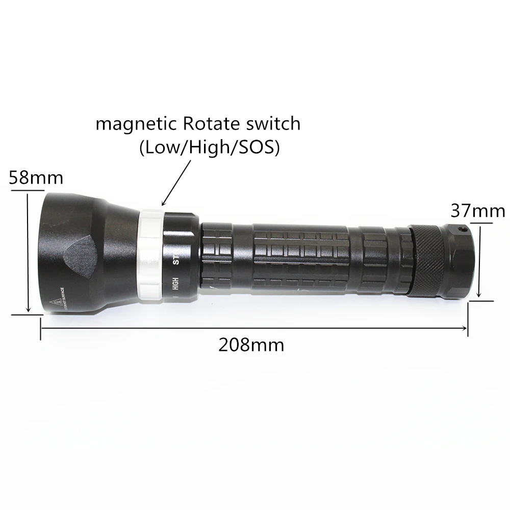 Imagem -04 - Lanterna de Mergulho Subaquática 15000lm x Xml l2 Led 100m à Prova Dágua Iluminação Flash