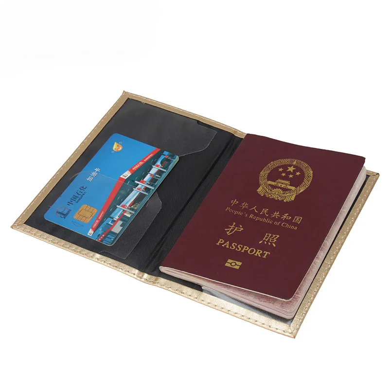 USA Design Women Passport Cover Colorful Soft Travel Passport Holder PU Leather Passport Cover Credit Card Case