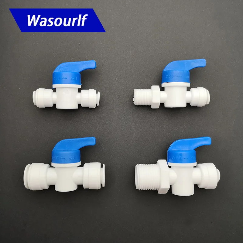 Wasourlf 1PCS 1/4\'\' 3/8\'\' inline tube tap water filter 1/2\'\' 3/8\'\' thread RO Water Plastic Pipe Coupling connector wholesale
