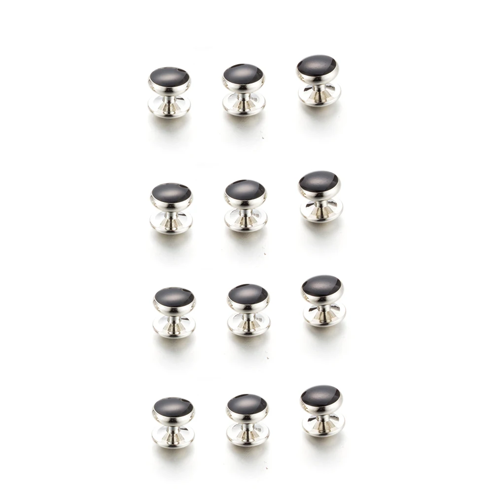 VAGULA 12pcs Tuxedo Collar Stud Sleeve Button Uniform Shirt Studs Top Luxury Brand Bonito spinki Gemelos Cufflink 2951