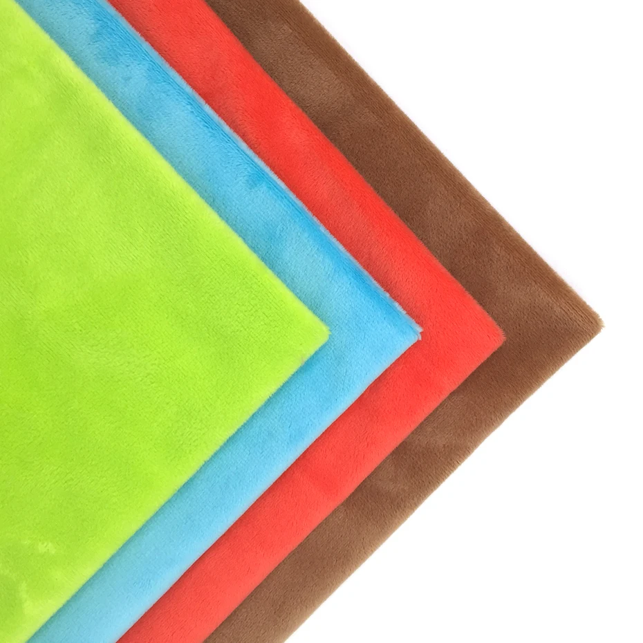 ZYFMPTEX Minky Plush Fabric 150x50cm Super Cheapest Limited 1.5mm Pile Polyester Plush Toy Fabric Patchwork Felt Doll Material