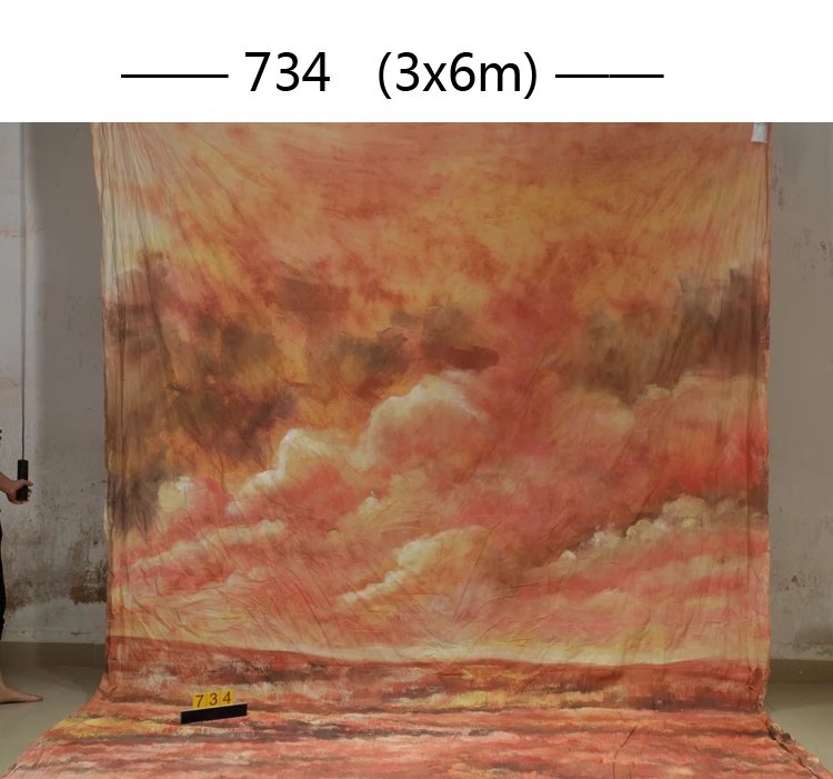 

3x6M Hand Painted fantasy Old master muslin PHOTO BACKDROPwedding,100%cotton portrait photography background customized 734