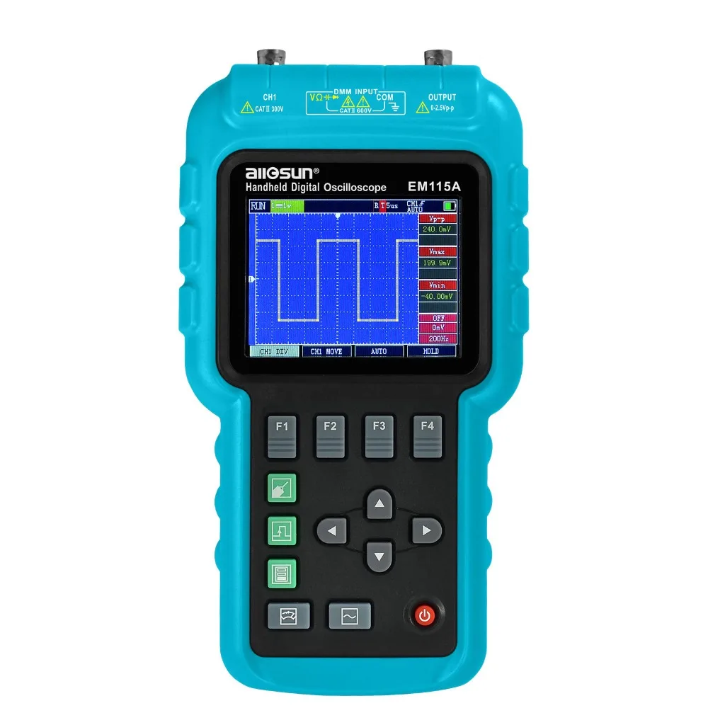 All-sun EM115A 50MHZ 200MSa/S 3in1 Professional Portable Digital Oscilloscope+ Multimeter+ Signal Generator USB ColorLCD Display