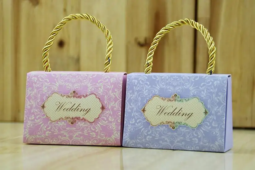 Party Favors Wedding Paper Cardboard Boxes Return Gifts Bag European Paper Bags With Handles Great Gift Craft Drop Shipping