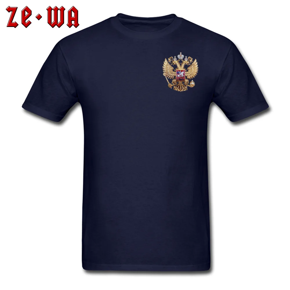 Punk Style T-shirt Men Classic Red T Shirt 100% Cotton Tshirt Russian Coat Of Arms 3D Printed Cool Clothes O Neck Tops & Tees