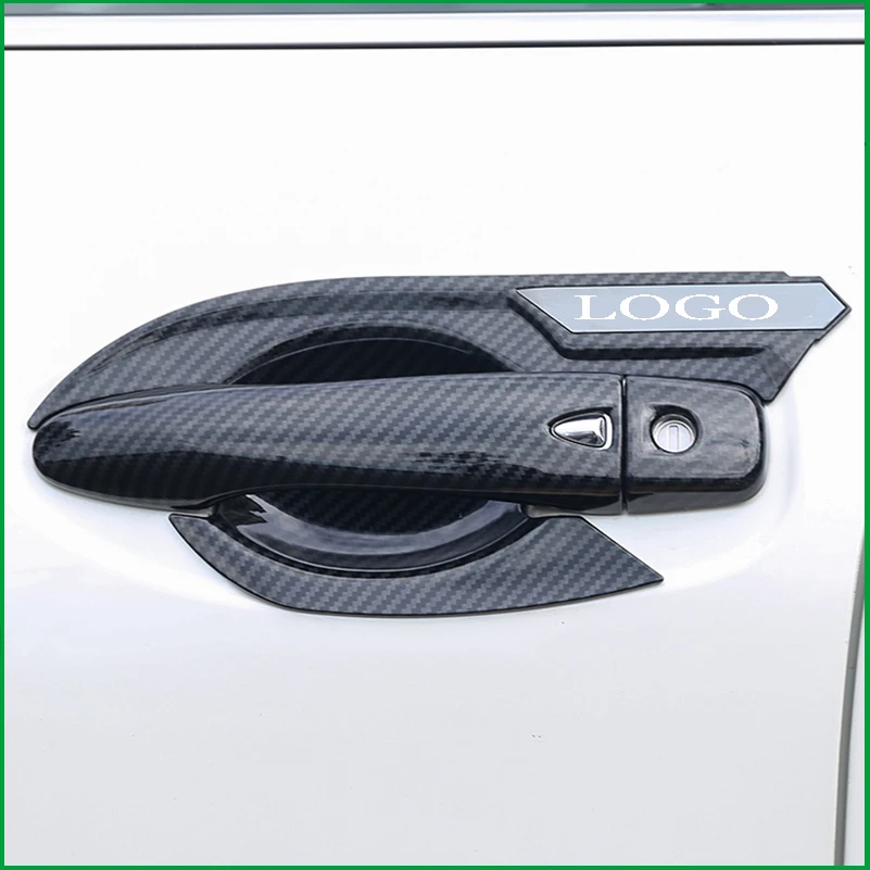 For Nissan X-Trail Rogue T32 2014-2018 ABS CARBON FIBER LOOK DOOR HANDLE BOWL COVER CAP STICKER TRIM MOLDING STYLING AUTO PARTS