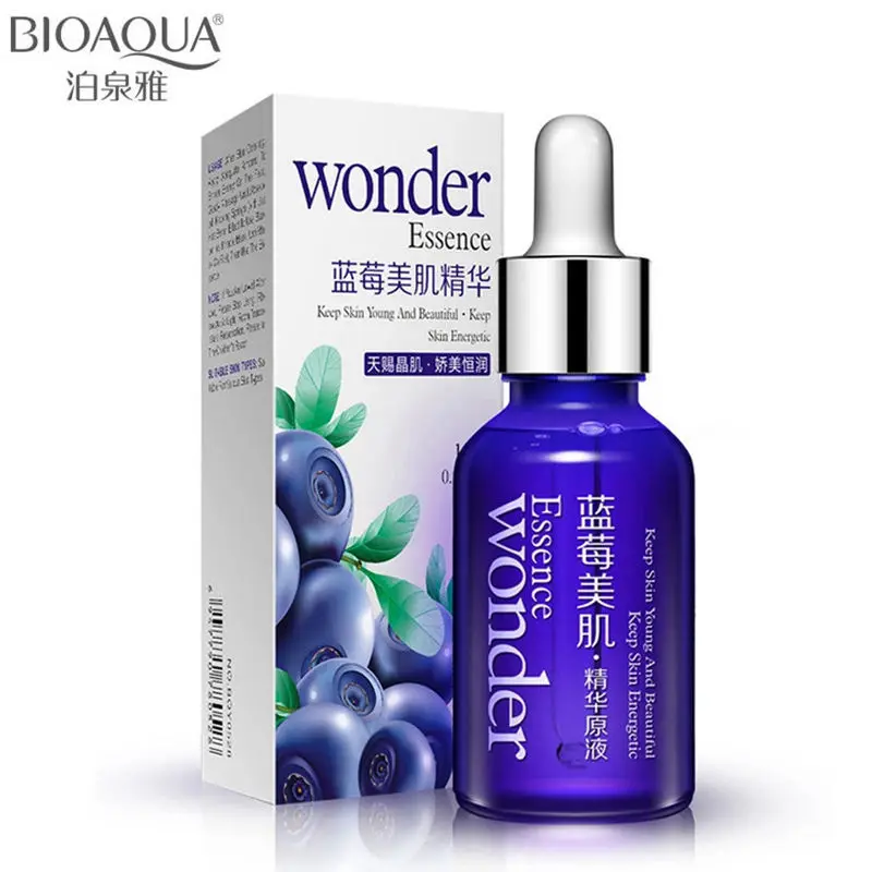 Moisturizing Repair Liquid Collagen Face Essence Serum Desalt Imprint Care Liquid Blueberry Plants Face Serum Water Skin Care