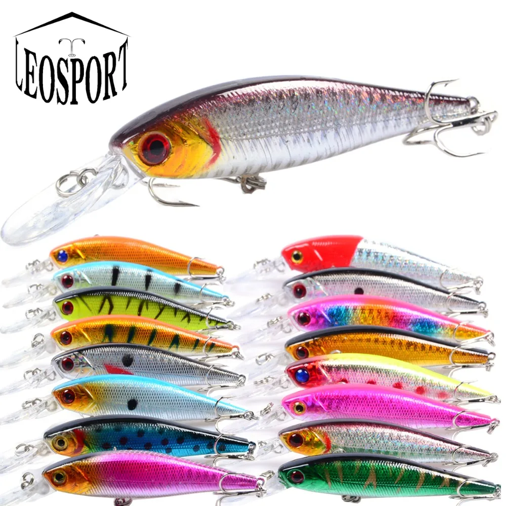 

LEOSPORT 1PCS 10cm 9.4g Artificial Floating Minnow Lure Tight Shot Fishing Lures Hard Bait Tackle 3D Fish Eyes Hot Sale