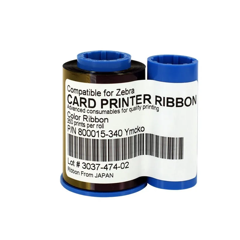 Compatible Zebra 800015-340 YMCKO Color Ribbon 350 prints/roll for Zebra printers P310c P420C P520C P720C