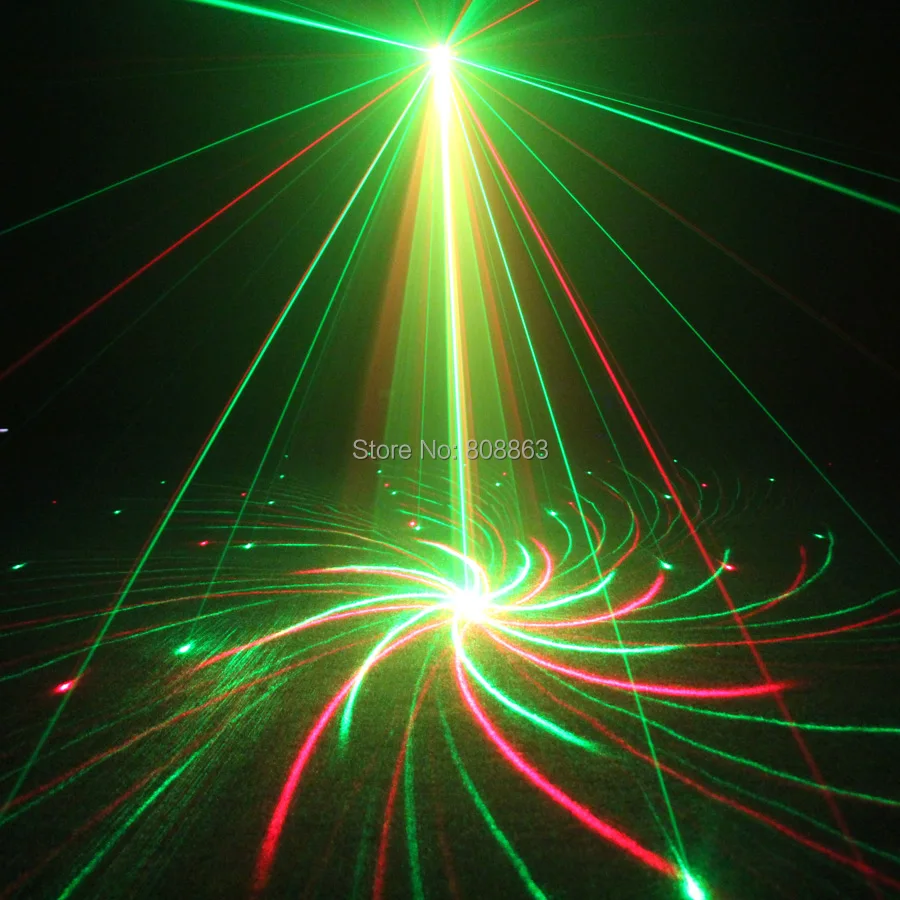 ESHINY Mini R&G Laser Projector 8 Patterns Remote Dance Disco Bar Wedding Family Party Xmas Stage DJ lighting Light N7H8