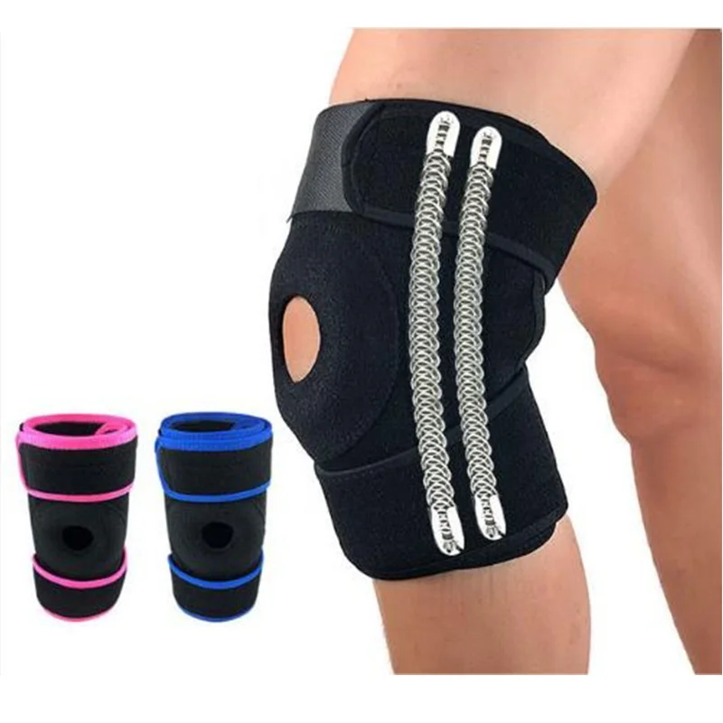 1PCS Compression Springs Knee Support Elastic Breathable Knee Pads   Protector Soccer Hiking Sports Safety kneepad Brace