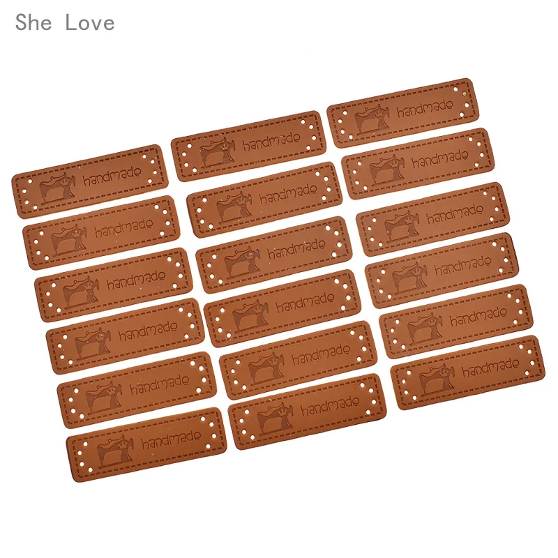 Chzimade 50Pcs/lot Handmade Leather Sewing Garment Labels Household Textile Labels Tags Patchwork Apparel Accessories