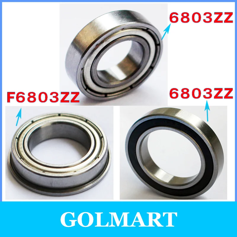 3PCS 61803 6803-2RS F6803ZZ Flange Bearing 17x26x5 MM 61803-2RS 6803RS S6803RS Stainless Steel Ball Bearing