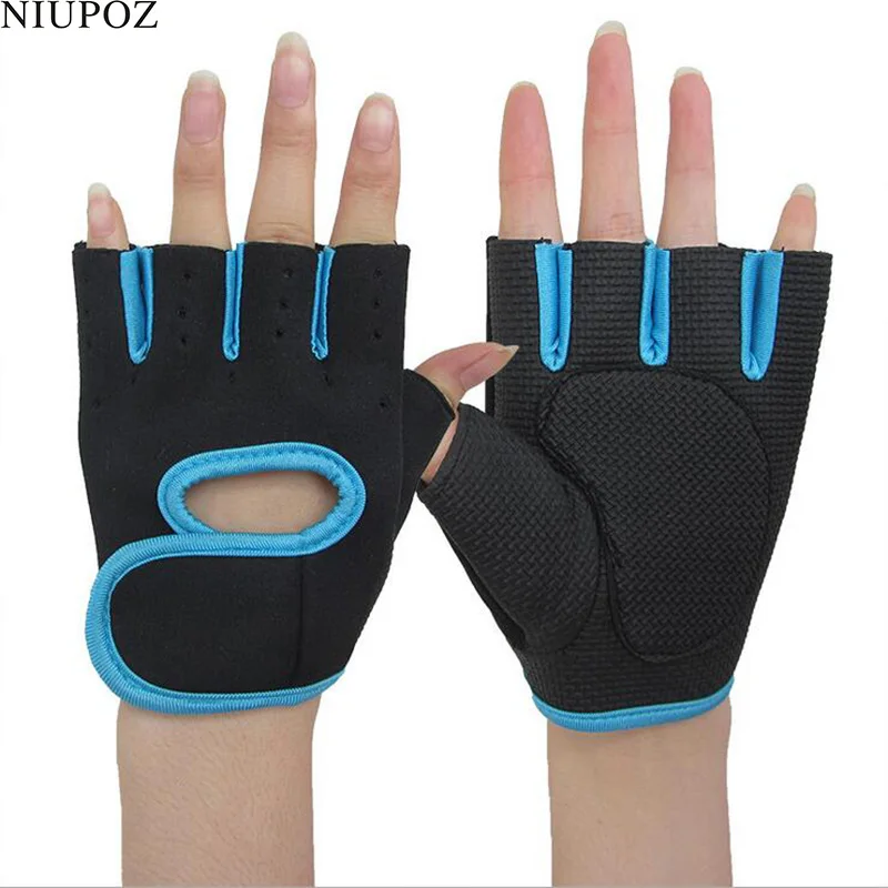 Men's Half Finger Outdoor Sport Climbing Rubber Non-slip Cycling Glove Women Lycra Gym Dumbbell Weightlifting Fitness Glove G145