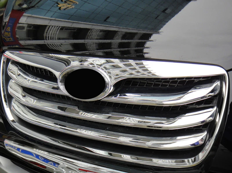 2010-2012 Chrome Front Grill Around Trim 4pcs Fit for HYUNDAI Santa Fe 2010 2011 2012