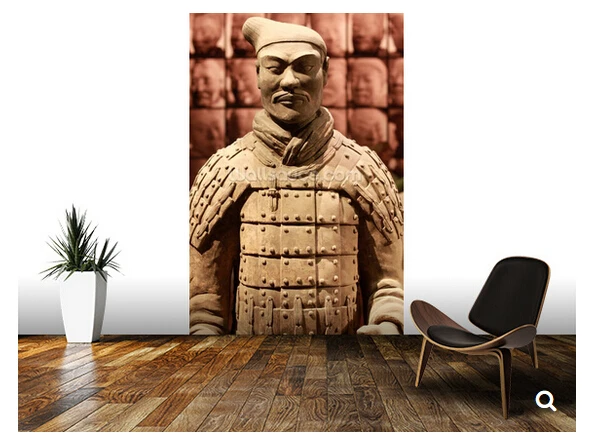 

Custom Chinese natural wallpaper, Terracotta Soldier,3D photo mural for living room bedroom dining backdrop waterproof wallpaper