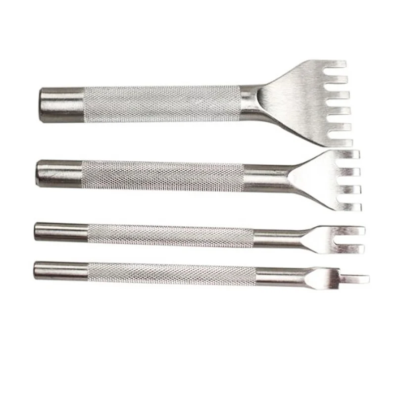 1/2/4/6Prong/ทั้งชุด5ประเภทหัตถกรรมเครื่องหนังเข็มปากกาเย็บผ้าชุดกล่องเครื่องมือ DIY เพชร Lacing Stitching Chisel ชุด Strong Texture