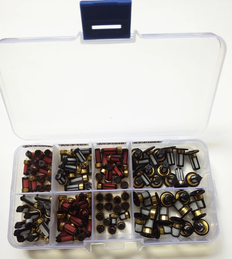 free shipping 120pieces micro filter for fuel injection wholesales high quality fuel injector filter with 8kinds item