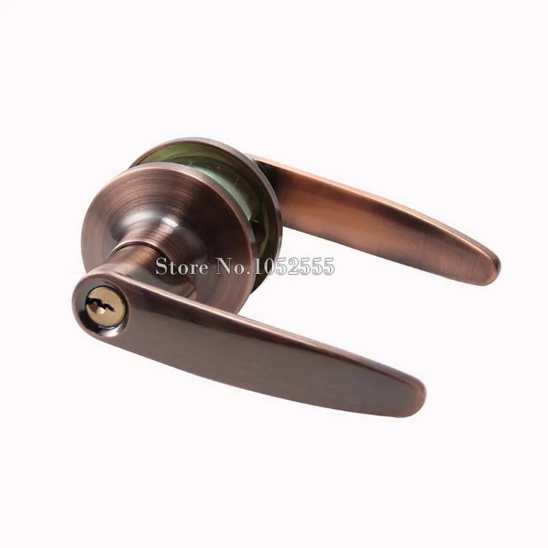 Comfortable 6 Sets Door Lever Handle Lock Set interior Door Locks Living Room Bedroom Bathroom Door Handle Locks + Keys