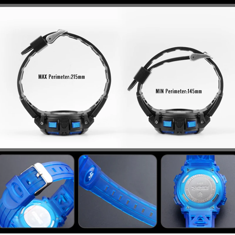 SKMEI-relojes digitales LED para niños y niñas, pulsera electrónica deportiva con alarma y fecha, 2018